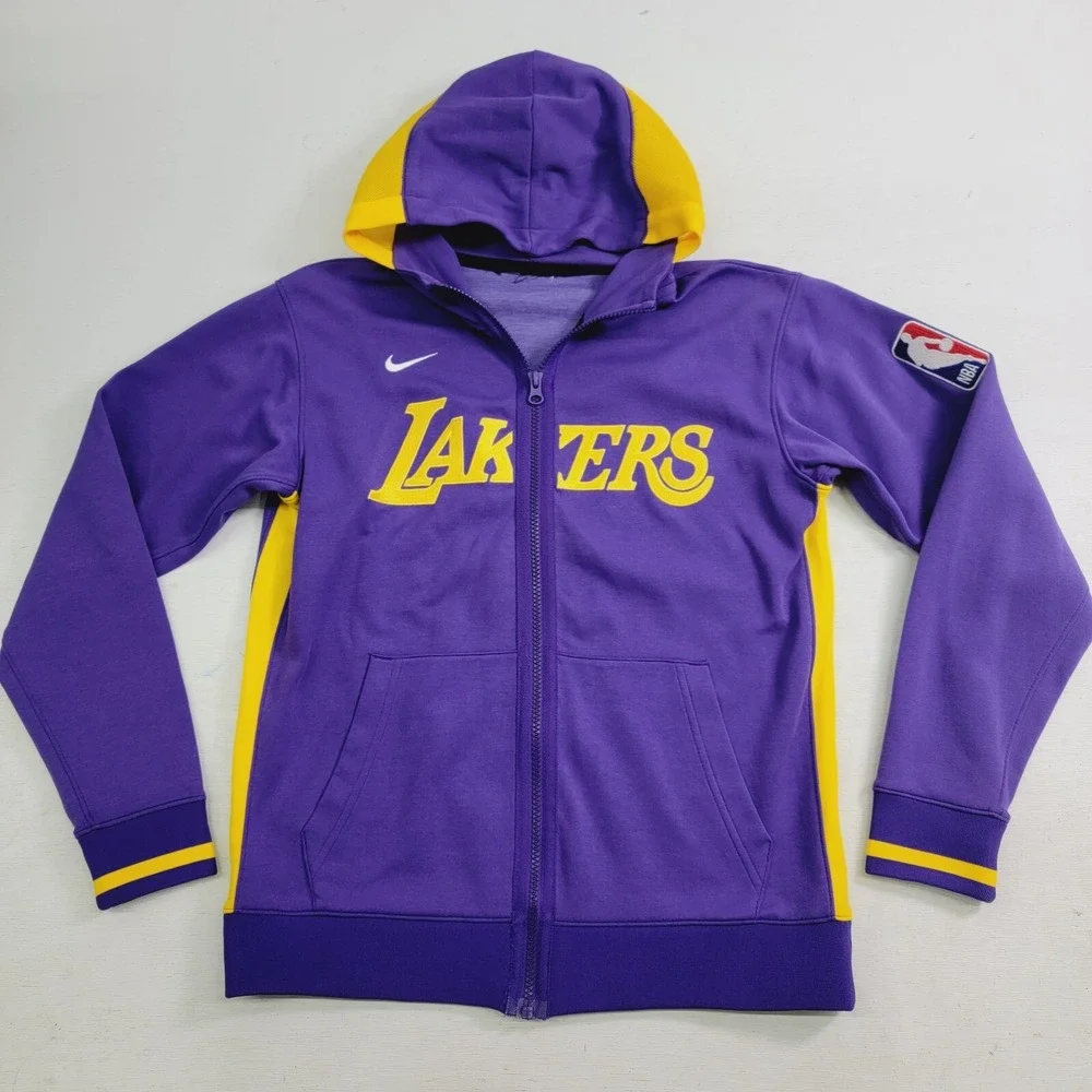 Los Angeles Lakers Showtime Womens Nike Dri-FIT NBA Full-Zip Hoodie Sz M Defect‎